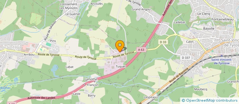 localisation de l'entreprise CENTRE TECHNIQUE DE L'HABITAT DES LANDES  ANGRESSE