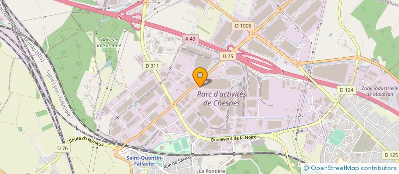 localisation de l'entreprise CENTRE TECHNIQUE DE L'HABITAT ISERE à SAINT-QUENTIN-FALLAVIER