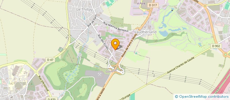 localisation de l'entreprise CENTRE TECHNIQUE DE VEHICULES MOTORISES  LE THILLAY