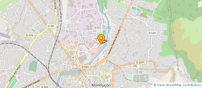 localisation de l'entreprise CENTRE TECHNIQUE DES CAOUTCHOUCS ET PLASTIQUES SARL à MONTLUCON