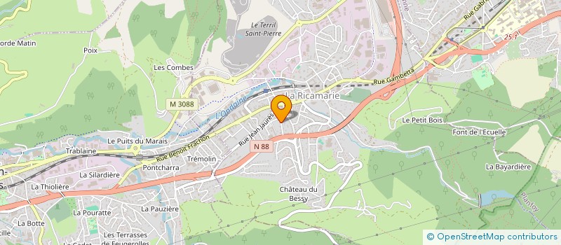 localisation de l'entreprise CENTRE TECHNIQUE ET APPLIC INFORMATIQUES à LA RICAMARIE