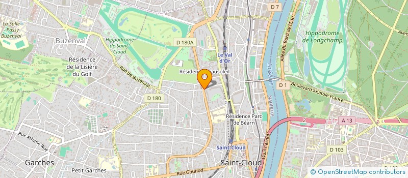 localisation de l'entreprise CENTRE TEDYBEAR 92 à SAINT-CLOUD