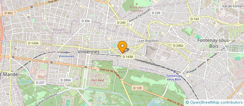 localisation de l'entreprise CENTRE TERRANATIO à VINCENNES