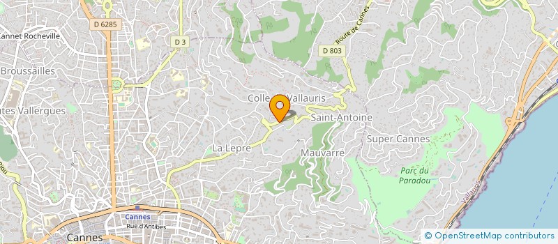 localisation de l'entreprise CENTRE TRAITEMENT CONCEPTION IMAGES à CANNES