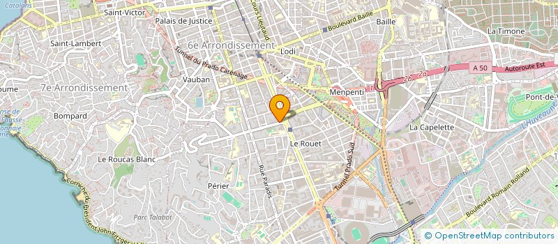 localisation de l'entreprise CENTRE TRANSACTIONS IMMOBILIERES à MARSEILLE