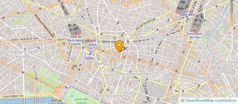 localisation de l'entreprise CENTRE VALEURS à PARIS