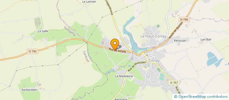 localisation de l'entreprise CENTRE VETERINAIRE DE CORLAY (PEROU-AMBROIS-LE CAM-HAMON-MARTIN-LE PALUD à LE HAUT-CORLAY