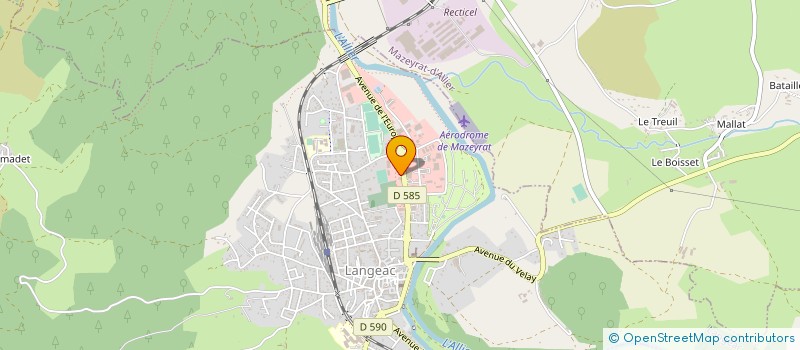 localisation de l'entreprise CENTRE-VIANDES à LANGEAC