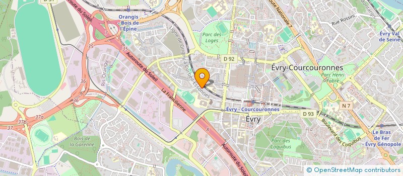 localisation de l'entreprise CENTRE VIE NOUVELLE  EVRY-COURCOURONNES