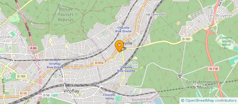 localisation de l'entreprise CENTRE VILLE à CHAVILLE