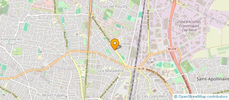 localisation de l'entreprise CENTRE VIVANT DENON PROJET 1 / JOURNAL PARTICIPATIF DE QUARTIER AU FIL DES RUES  DIJON