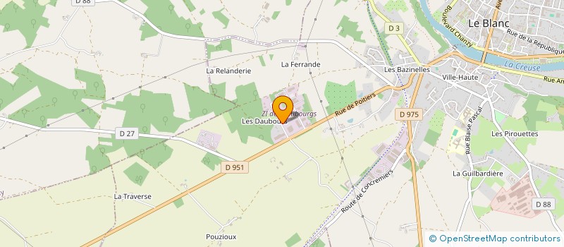 localisation de l'entreprise CENTRE-WEST IMPORT EXPORT à LE BLANC