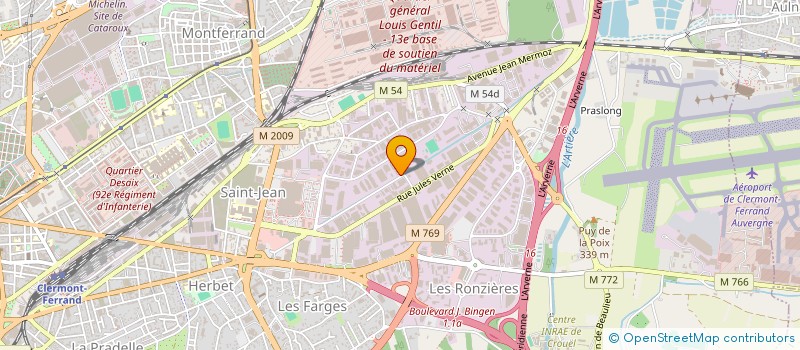 localisation de l'entreprise CENTREFLORE à CLERMONT-FERRAND