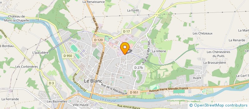 localisation de l'entreprise CENTRELEC à LE BLANC