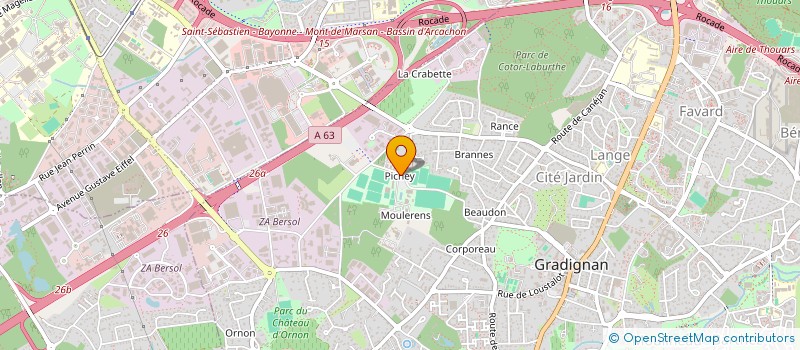 localisation de l'entreprise CENTRES DE VACANCES BORDEAUX SUD OUEST  GRADIGNAN