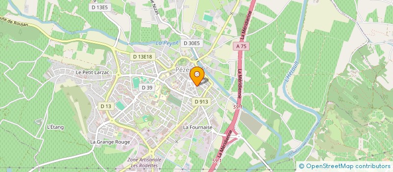 localisation de l'entreprise CENTRES SPORTIFS LOISIRS DE L'HERAULT  PEZENAS