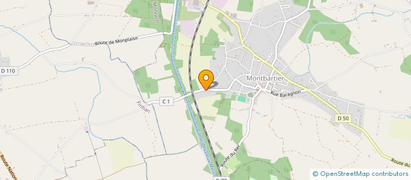 localisation de l'entreprise CENTURION REC  MONTBARTIER