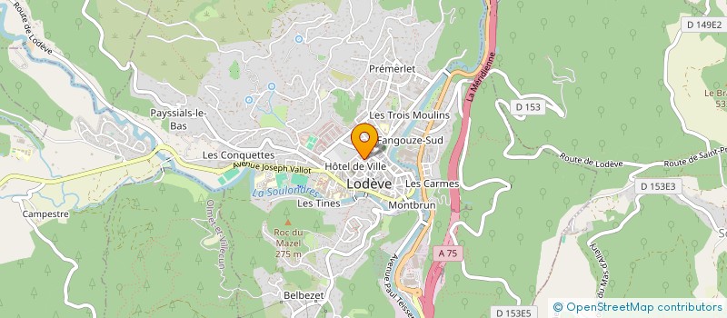 localisation de l'entreprise CEP DES HAUTS CANTONS DE L HERAULT  LODEVE