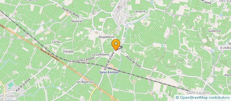 localisation de l'entreprise CEPAGES ET TESSELLES, LA VILLA GALLO-ROMAINE DU PALAT A SAINT EMILION  SAINT-EMILION