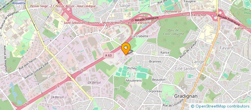 localisation de l'entreprise CEPECA  GRADIGNAN