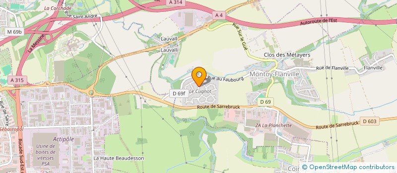 localisation de l'entreprise CEPHEE  OGY-MONTOY-FLANVILLE