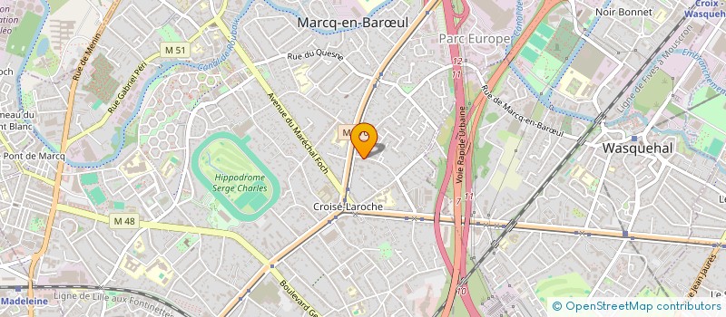 localisation de l'entreprise CEPROX à MARCQ-EN-BARŒUL