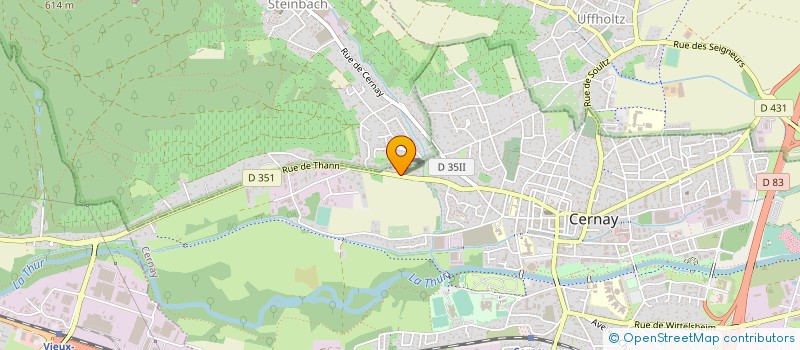 localisation de l'entreprise CER DECORS  CERNAY