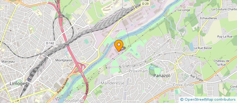 localisation de l'entreprise CERADEL-SOCOR à PANAZOL