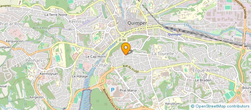 localisation de l'entreprise CERALMA à QUIMPER