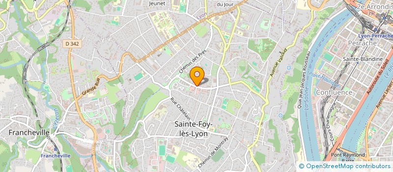 localisation de l'entreprise CERALP LYON OUEST à SAINTE-FOY-LES-LYON