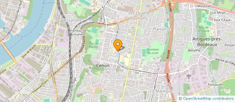 localisation de l'entreprise CERALUX à CENON
