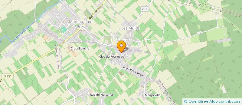 localisation de l'entreprise CERAM 45 SARL à SAINT-HILAIRE-SAINT-MESMIN