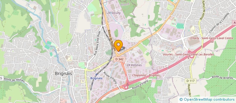 localisation de l'entreprise CERAM CENTER à BRIGNAIS