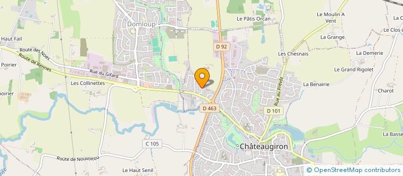 localisation de l'entreprise CERAM COURTAGE EN TRAVAUX  CHATEAUGIRON