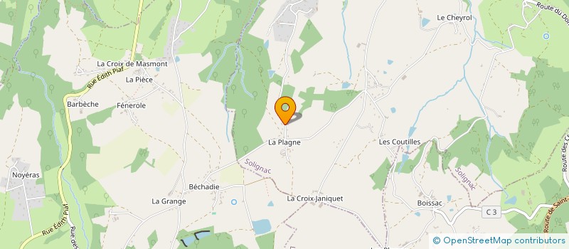 localisation de l'entreprise CERAMEVER  SOLIGNAC