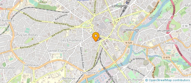 localisation de l'entreprise CERAMICA à LIMOGES