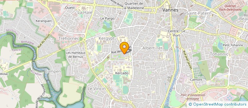 localisation de l'entreprise CERAMIQUE SANITAIRE AGENCEMENT à VANNES