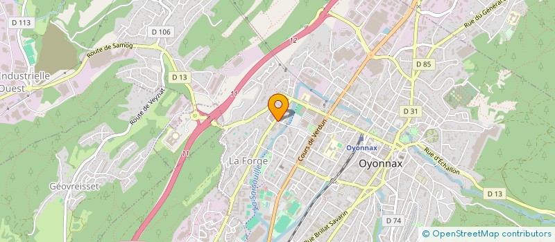 localisation de l'entreprise CERAMTEC à OYONNAX