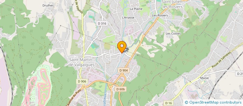 localisation de l'entreprise CERANEO à SAINT-MARTIN-DE-VALGALGUES