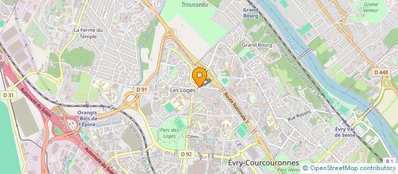 localisation de l'entreprise CERAT à EVRY-COURCOURONNES