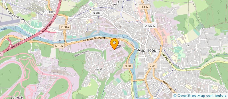 localisation de l'entreprise CERAVAL à VALENTIGNEY