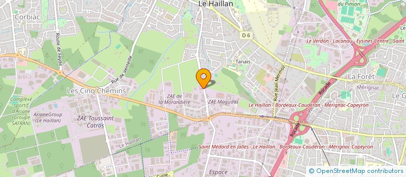 localisation de l'entreprise CERBALLIANCE AQUITAINE NORD à LE HAILLAN