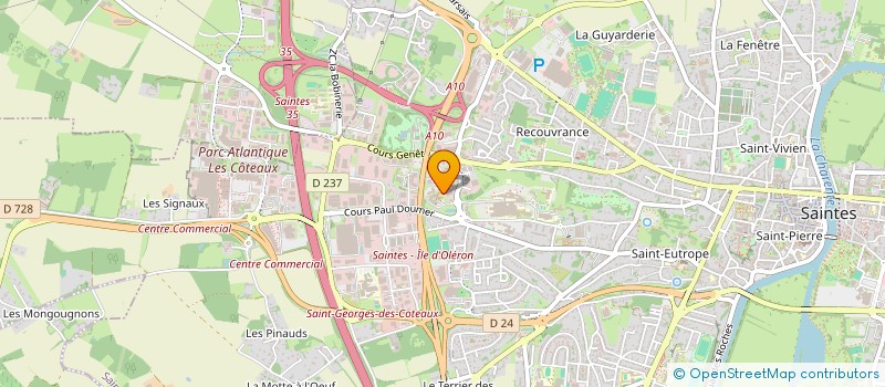 localisation de l'entreprise CERBALLIANCE CHARENTES à SAINTES