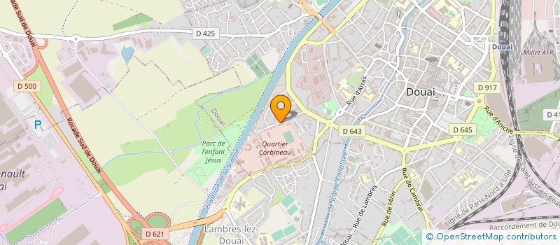 localisation de l'entreprise CERCLE 6E RGT COMMANDEMENT SOUTIEN à DOUAI