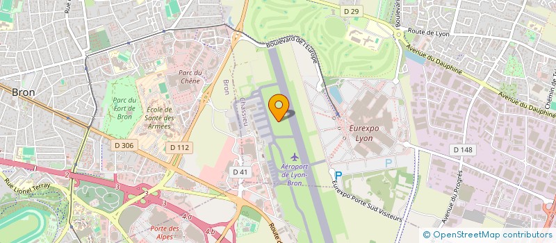 localisation de l'entreprise CERCLE AERONAUTLYON BRON  CHASSIEU