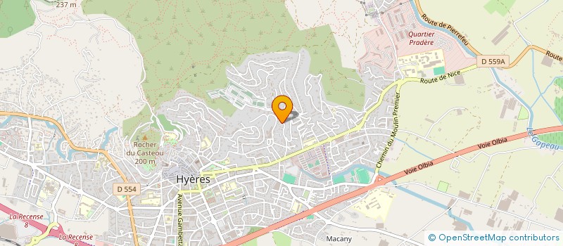 localisation de l'entreprise CERCLE ALGERIANISTE D'HYERES  HYERES
