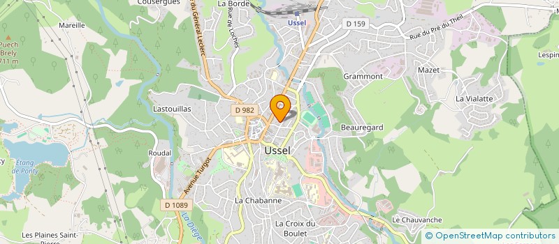 localisation de l'entreprise CERCLE ALPHA à USSEL