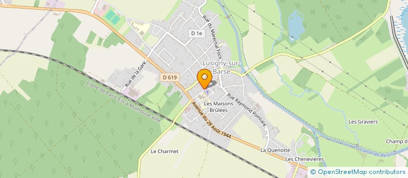 localisation de l'entreprise CERCLE AMICAL SUISSE DE L'AUBE  LUSIGNY-SUR-BARSE