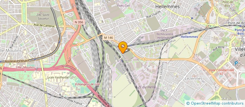 localisation de l'entreprise CERCLE APPRENTI SNCF HELLEMMES à LILLE