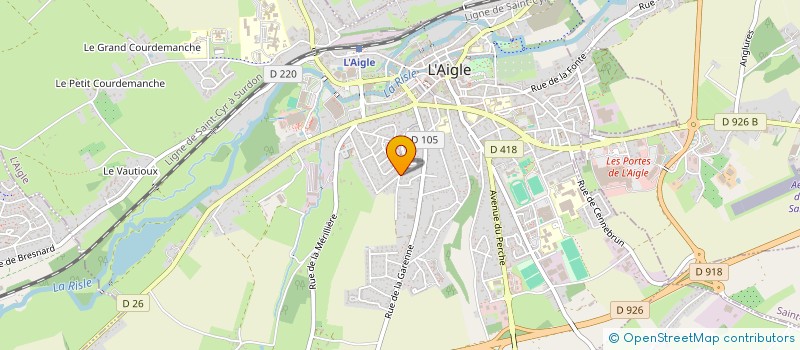 localisation de l'entreprise CERCLE ASSOCIATIF AIGLON HANDBALL à L AIGLE